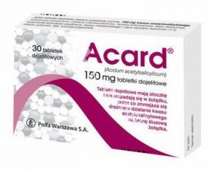 Acard, 150 mg, tabl.dojelit., 30 szt,bl