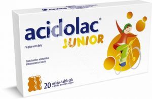 Acidolac Junior o sm.pomaranczowym 20tabl.