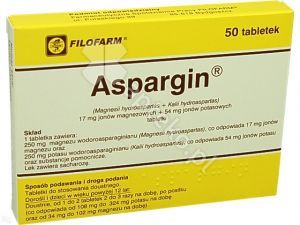 Aspargin tabl. 0.5 g 50 szt. TABL. 50 TAB