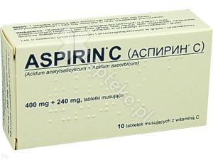 Aspirin C tabl.mus. 0,4g+0,24g 10 tabl.