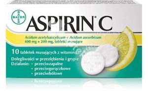 Aspirin C tabl.musuj. TABL. 0,4g+0,24g 10