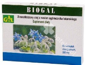 Biogal, kaps.,olej z nasion ogórecznika, 60 szt