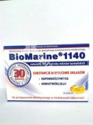 BioMarine 1140 olej z wątroby rekina kaps.