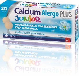 Calcium Alergo Plus Junior, tabl.musuj.do ssania, 20 szt
