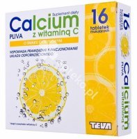Calcium Pliva z witaminą C o smaku cytryno