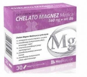 Chelato Magnez Medica + wit.B6, kaps., 30 szt