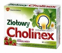 Cholinex Ziołowy smak dzikiej róży pastyl.
