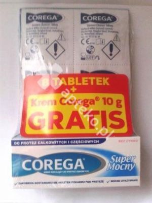 Corega Tabs (8tabl.) + 10g Krem Corega Sup