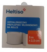 Heltiso, przylep., włókninowy,5m x 2,5cm, 1 szt (rolka)