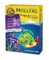Moller's Omega-3 Rybki*36żel.ryb.(malin)